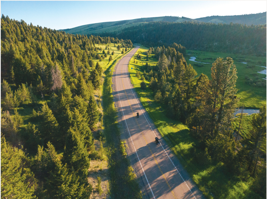 A road with trees and a couple of people on it

AI-generated content may be incorrect.